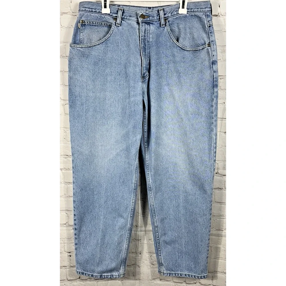 LL‎ Bean Jeans Men's 36x29 Light Blue Double L Relaxed Fit Straight Leg